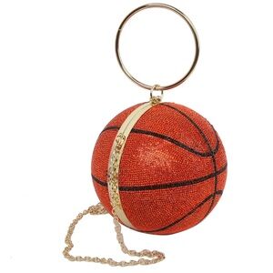Chic Orange Basketball Wristlet Clutch